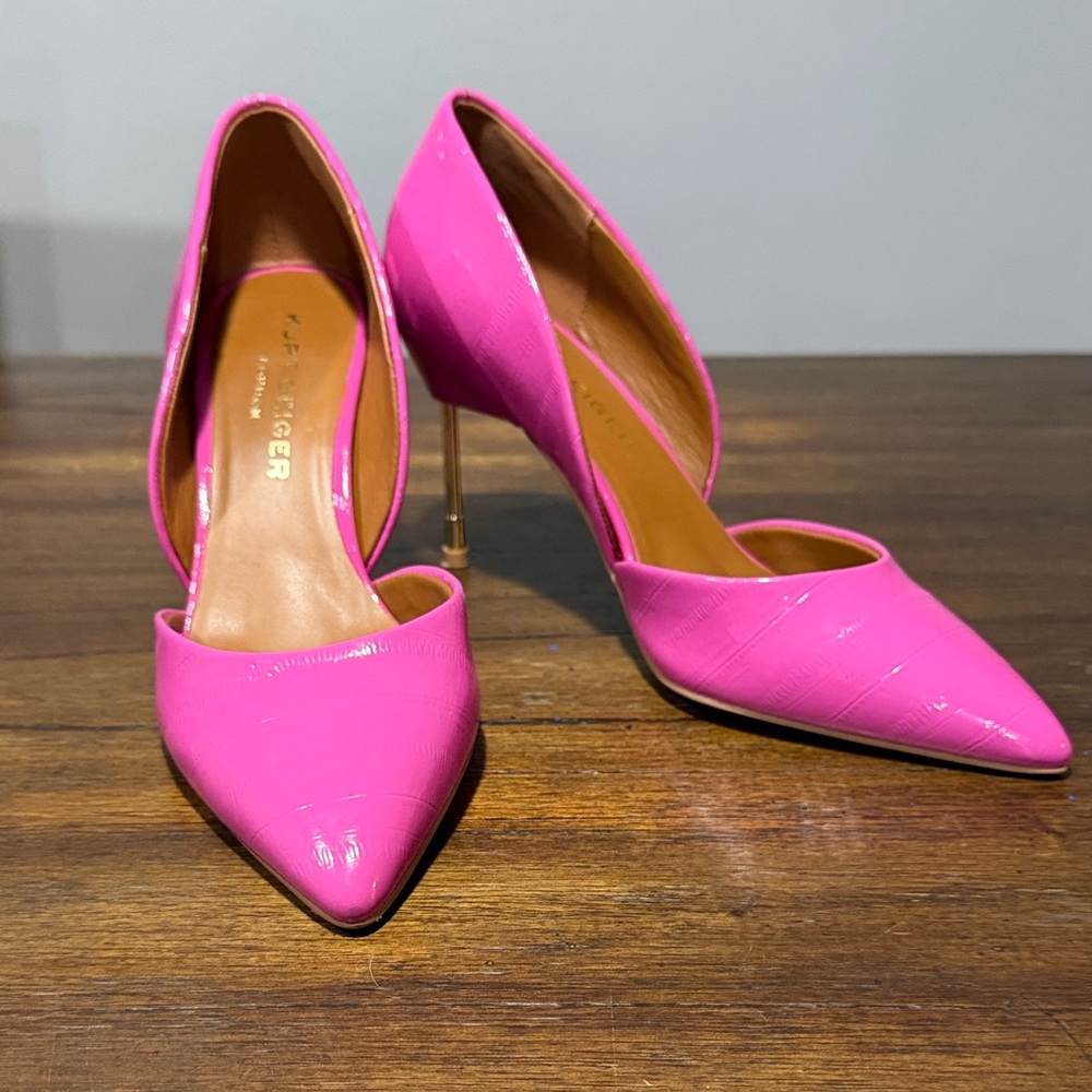 Kurt Geiger Hot Pink Pointed Toe D'Orsay Pumps